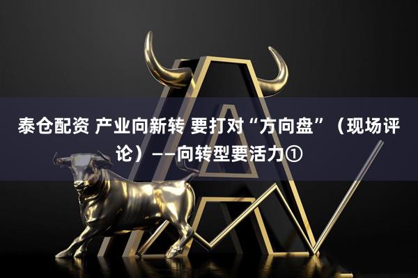 泰仓配资 产业向新转 要打对“方向盘”（现场评论）——向转型要活力①